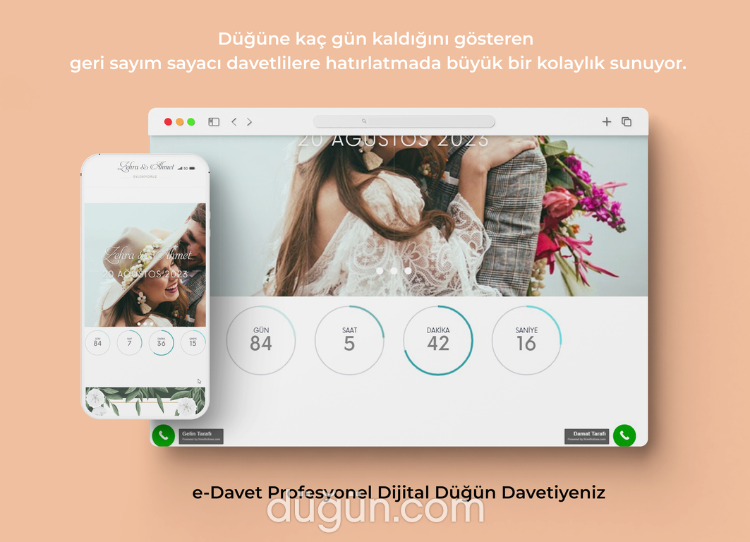 E-Davet Dijital Düğün Davetiyesi
