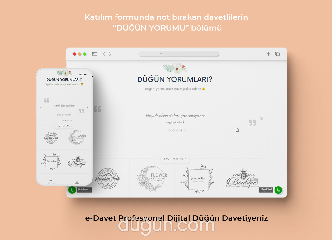 E-Davet Dijital Düğün Davetiyesi