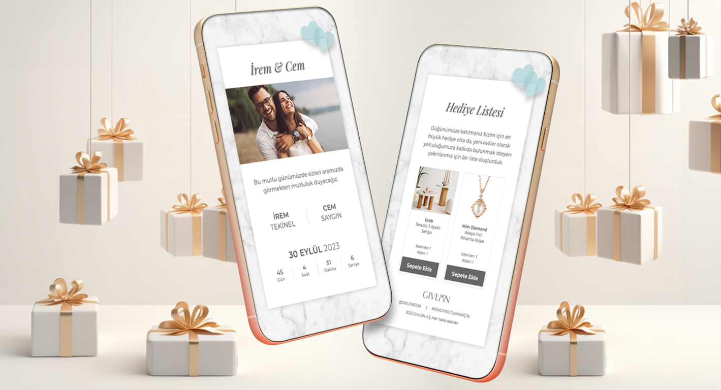Givlon Online Davetiye ve Hediye Listesi