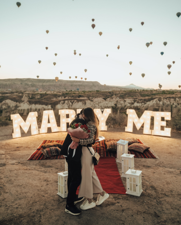 Parti Kapadokya Evlilik Teklifi