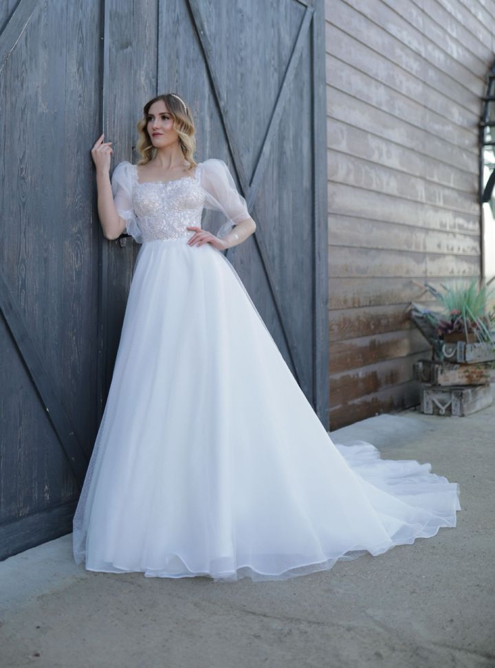 Balon Kol A Kesim Gelinlik