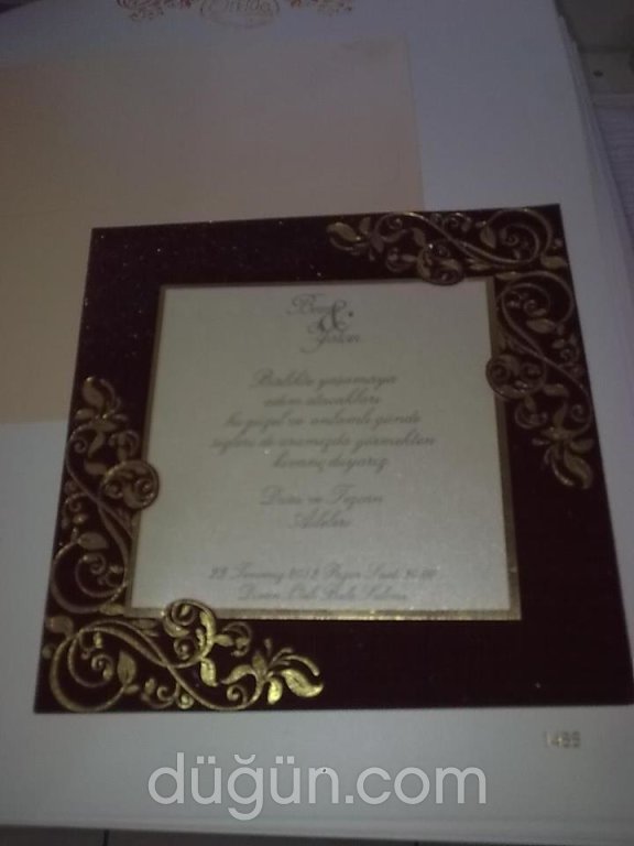 New Gold Çikolata Düğün Davetiyesi Diyarbakır