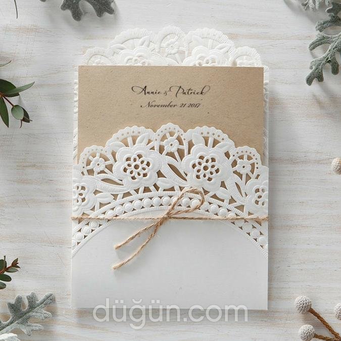 Dantelli Vintage Davetiye