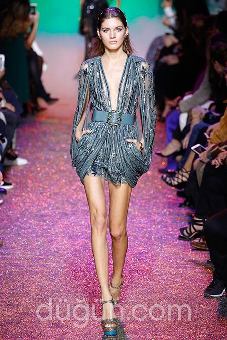 Uzun Kollu Kısa Abiye