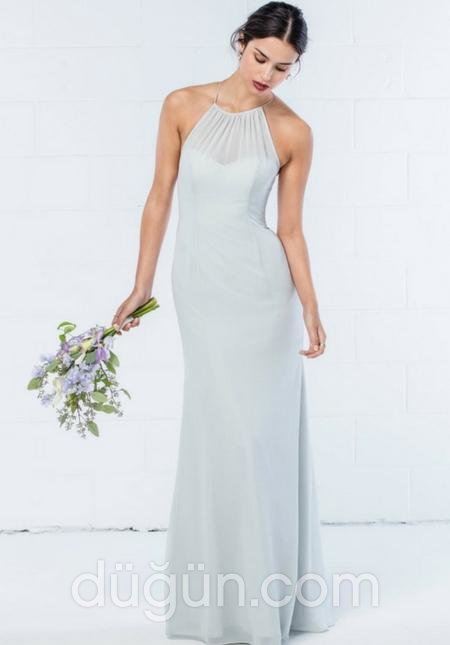 Halter Yaka Nedime Elbise Modeli