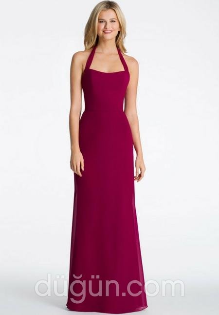 Fuşya Boyundan Bağlamalı Nedime Kıyafeti