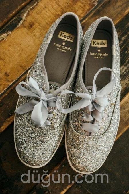 Gri Gelin Spor Ayakkabısı