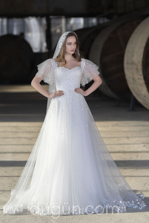 Swarovski Taşlı Işıltılı Gelinlik