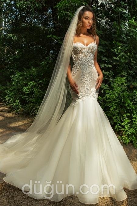 Askılı Yarım Balık Gelinlik