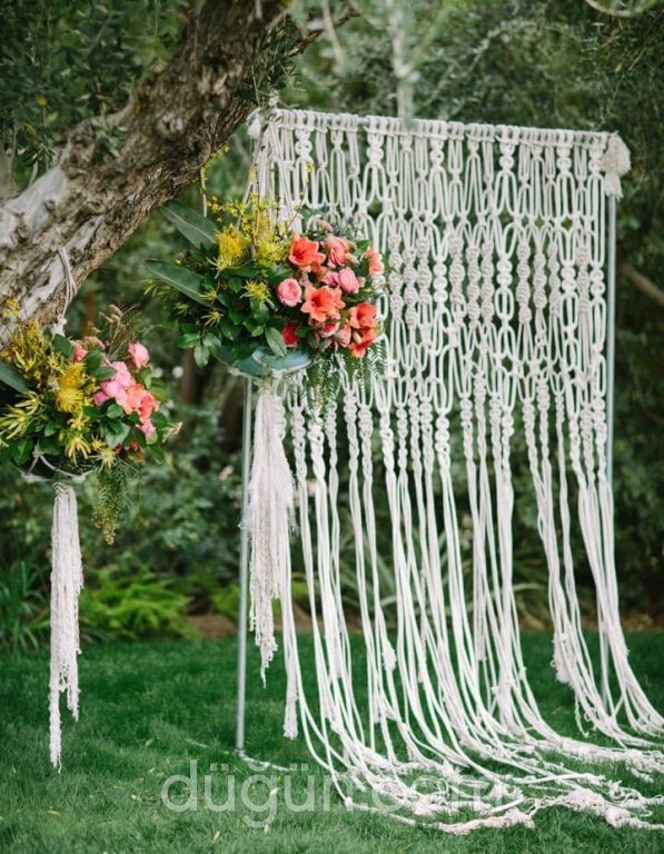 Makrome Örgülü Düğün Takı