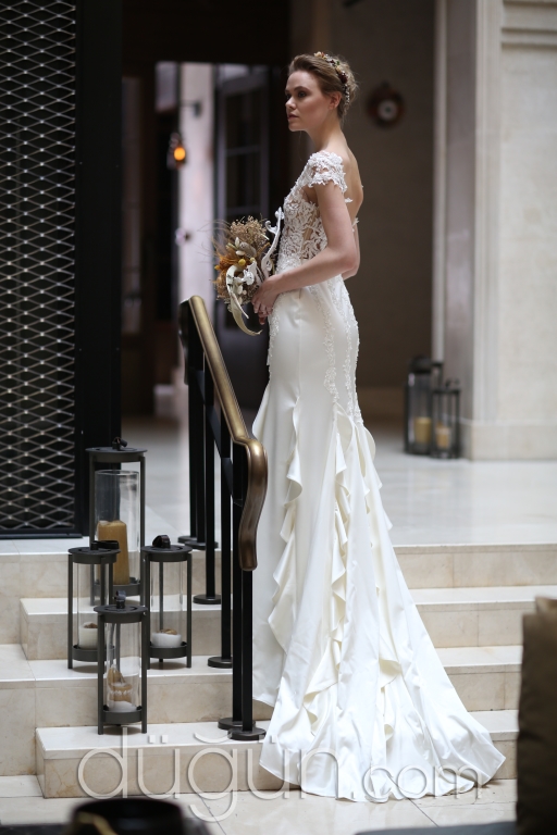 Fırfırlı Balık Gelinlik Modeli