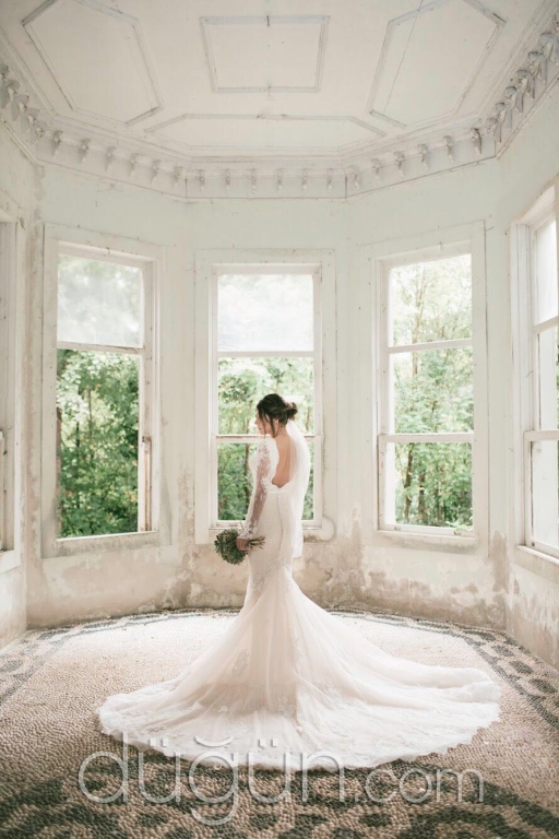 Uzun Kollu Balık Gelinlik