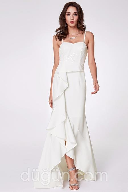 Volanlı Nikah Elbisesi