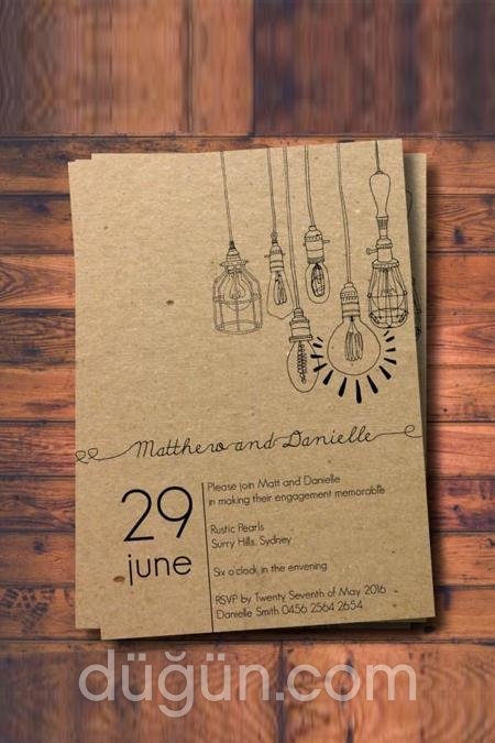 Farklı Nişan Davetiyesi