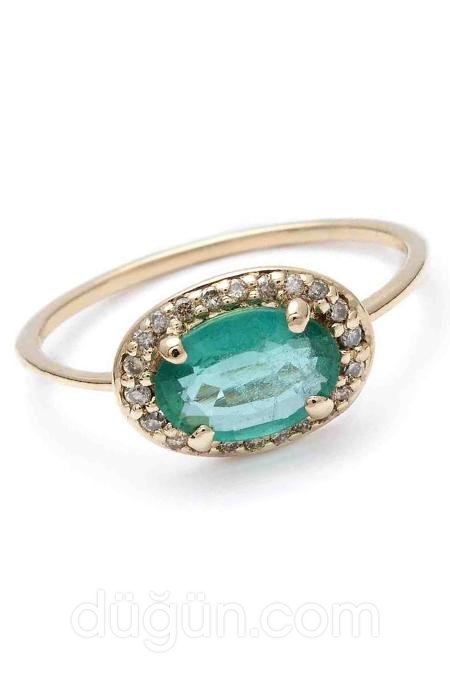 Zümrüt Vintage Tektaş Yüzük Modeli