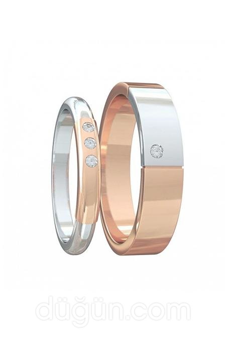 Pırlanta Taşlı Alyans Modeli