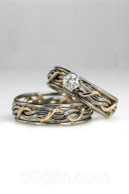 Pırlanta Tektaşlı Alyans Modeli