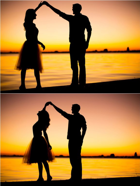 Gün Batımında Nişan Pozu