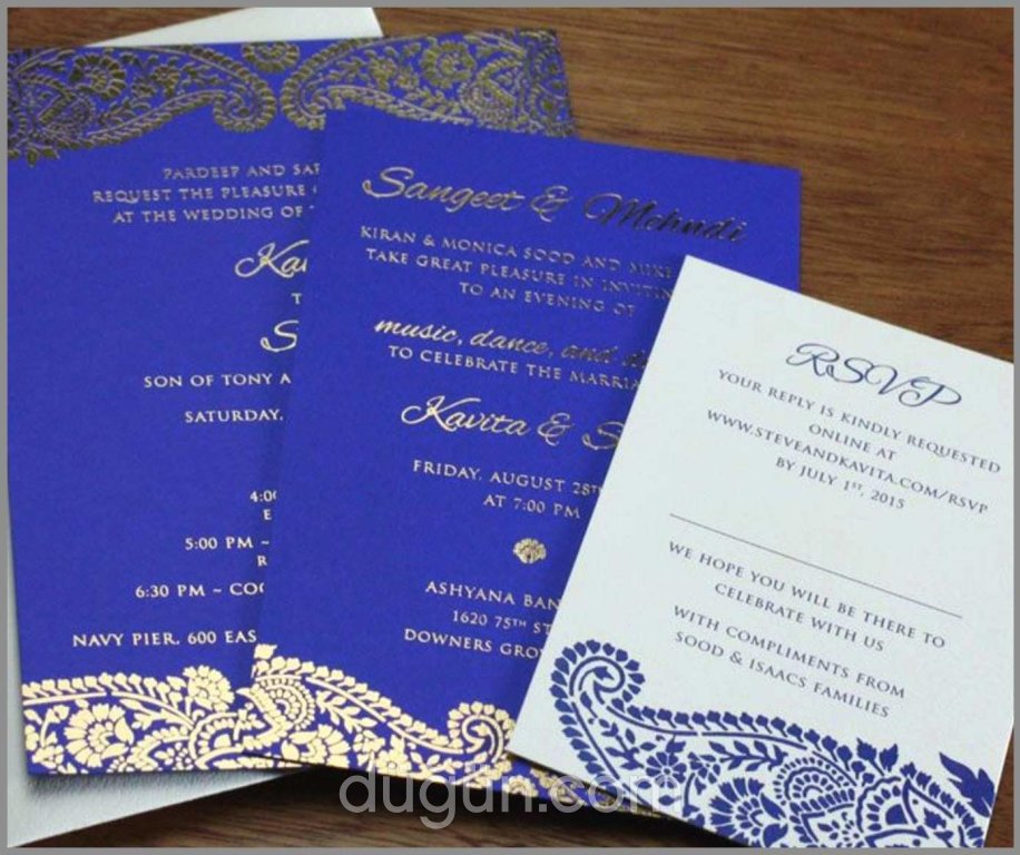 Hint Konseptli Kına Davetiye Modeli