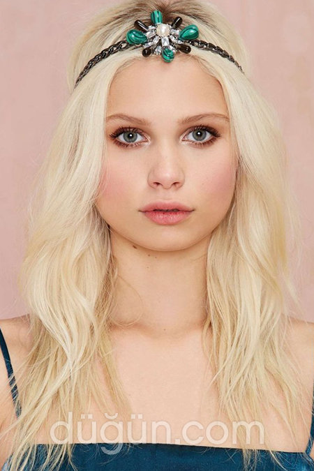 Yeşil Taşlı Kına Tacı