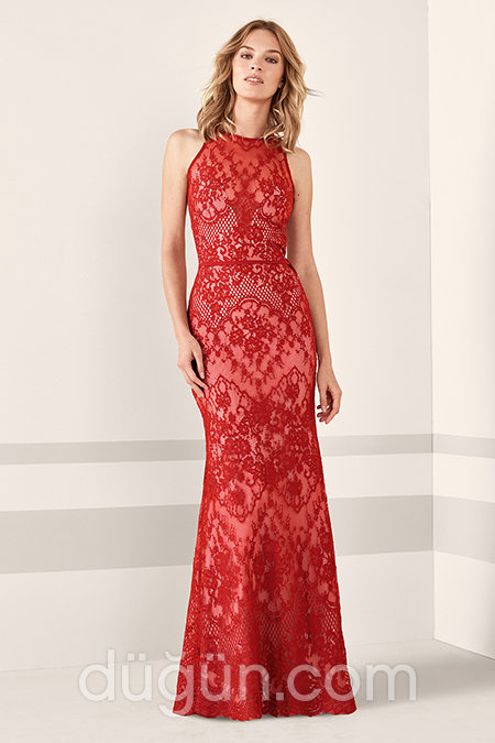Dantelli Kırmızı Nişanlık