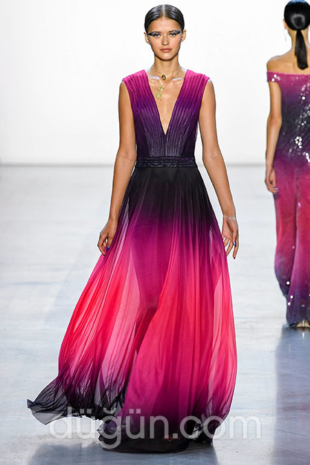 Degradeli Mor Renk Nişan Kıyafeti