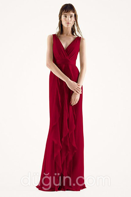 Hareketli Bordo Elbise