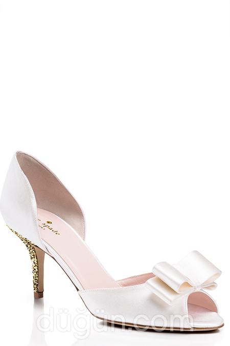 Topuğu Renkli Rahat Gelin Ayakkabısı