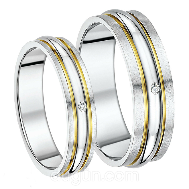 Taşlı Bombeli Alyans Modeli