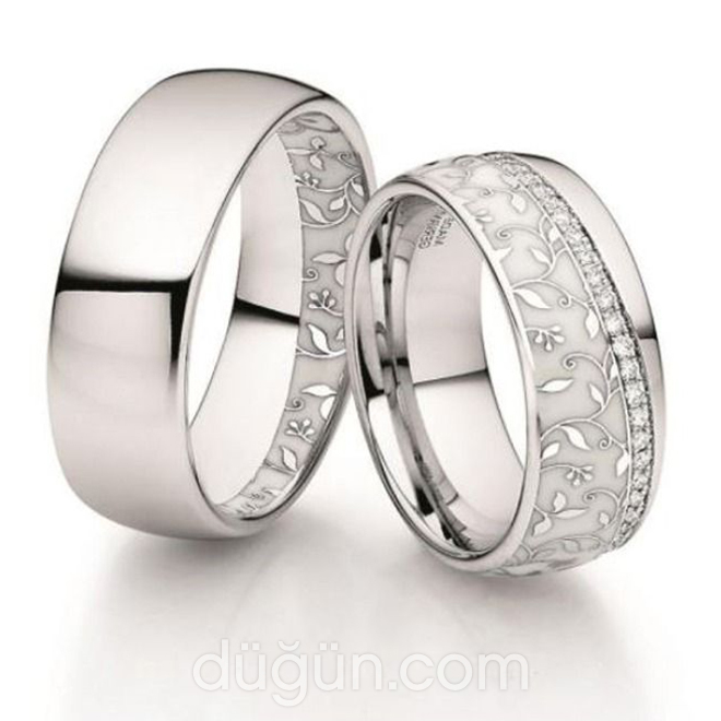 Desenli Bombeli Alyans Modeli