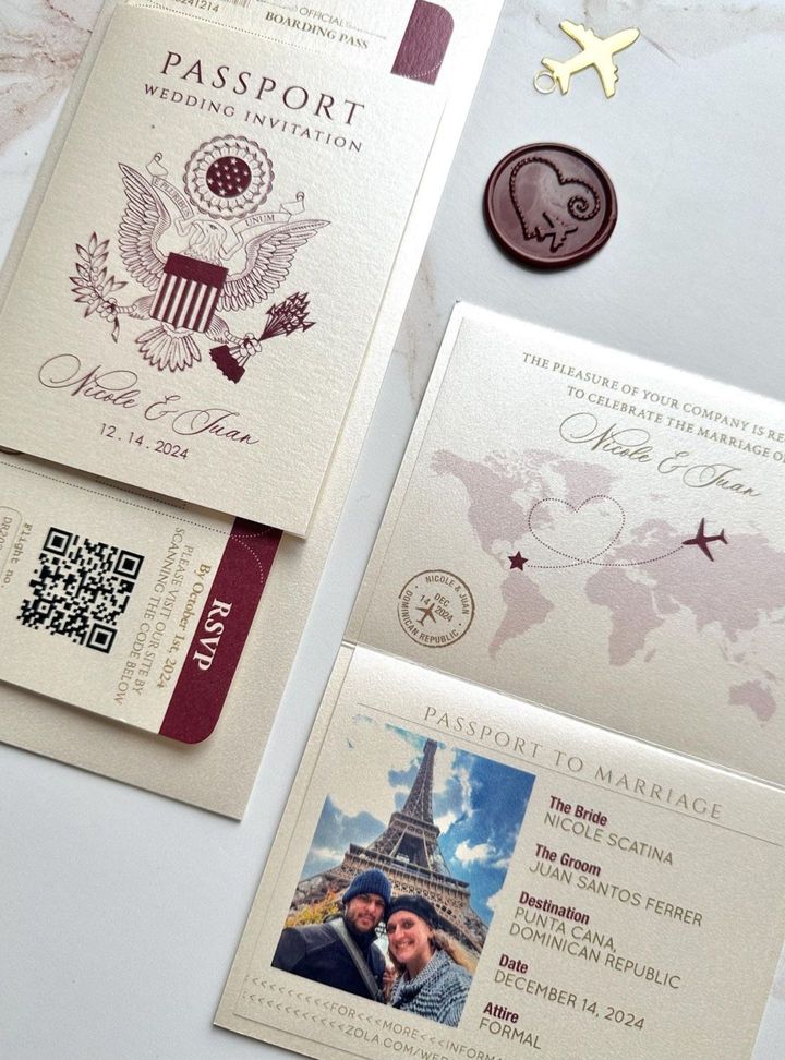 DVT-119-26 Düğün Pasaport Davetiye