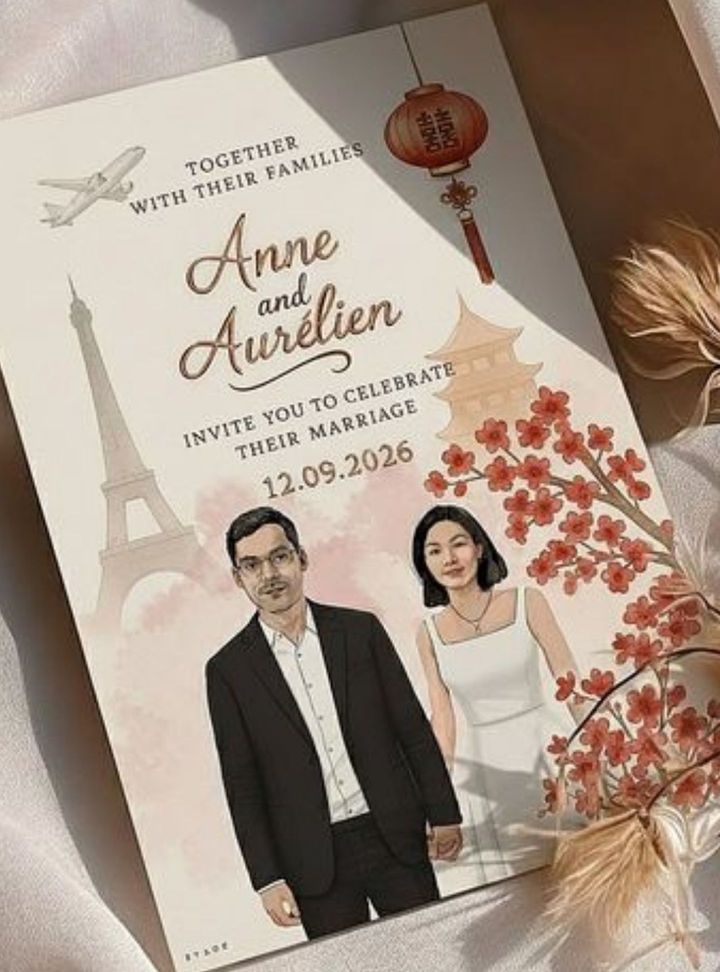 DVT-18-26 Düğün Nikah Karikatür Davetiye