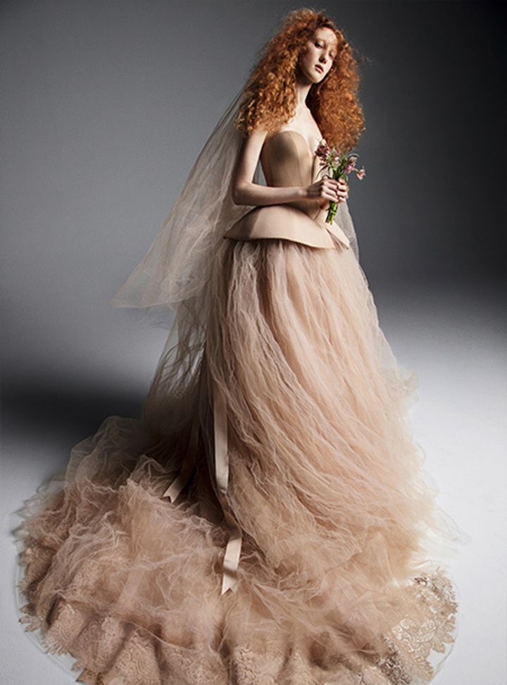 Vera Wang Straplez Prenses Kesim Gelinlik