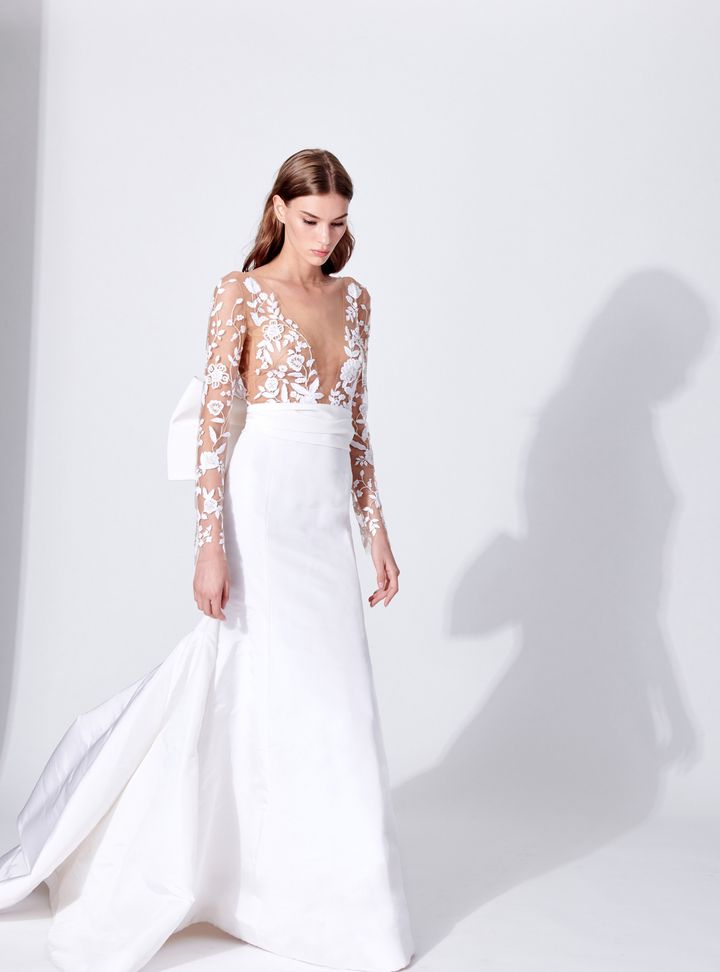 Oscar de la Renta Dar Kesim Gelinlik