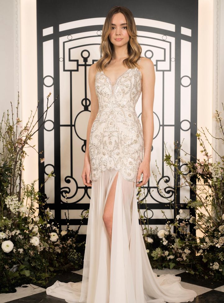 Jenny Packham Yırtmaçlı Gelinlik