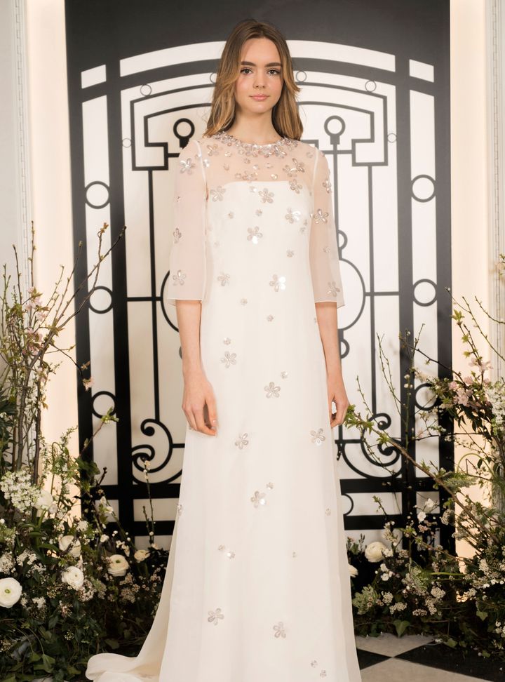 Jenny Packham Metalik İşlemeli Gelinlik