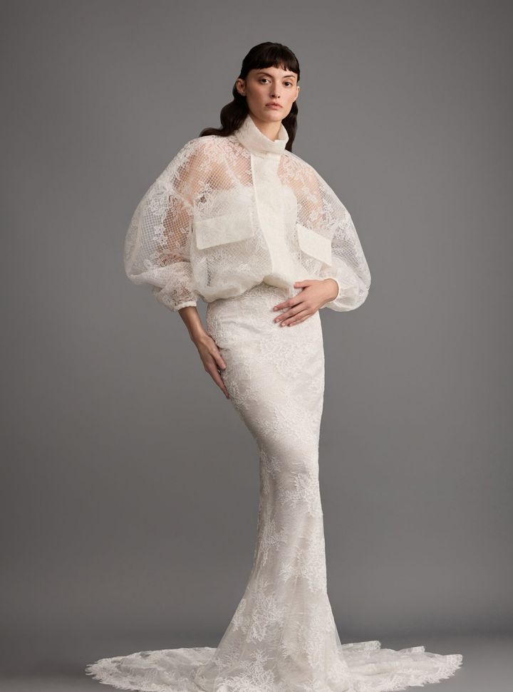 2026 House Of Gilles 54-26 Balık Kesim Straplez Vintage Gelinlik