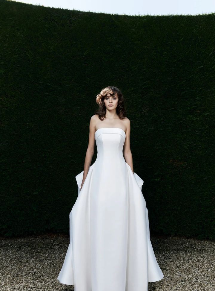 2025 Viktor & Rolf Straplez Yaka Korseli Gelinlik