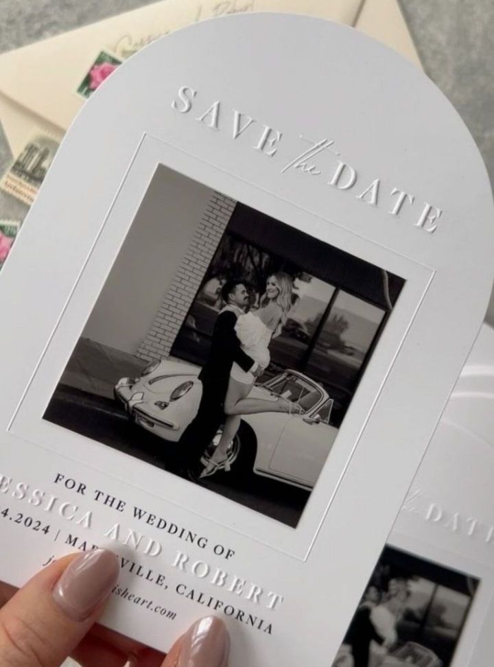 DVT-58-26 Düğün Fotoğraflı Sade Davetiye