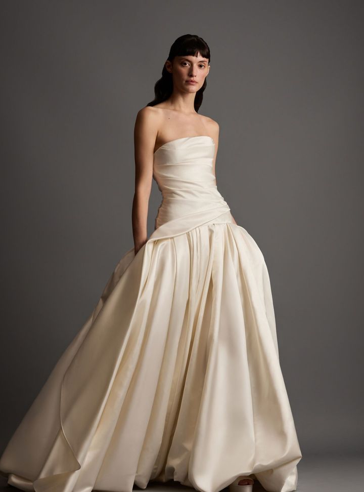 House Of Gilles 57-26 Prenses Kesim Straplez Vintage Gelinlik