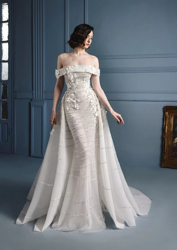 2026 Tony Ward -9-26 Balık Kesim Düşük Omuz Romantik Gelinlik