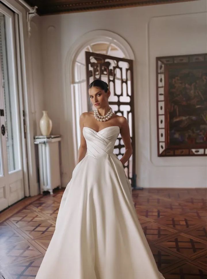 2025 Wona Concept -14-25 A Kesim Straplez Gelinlik