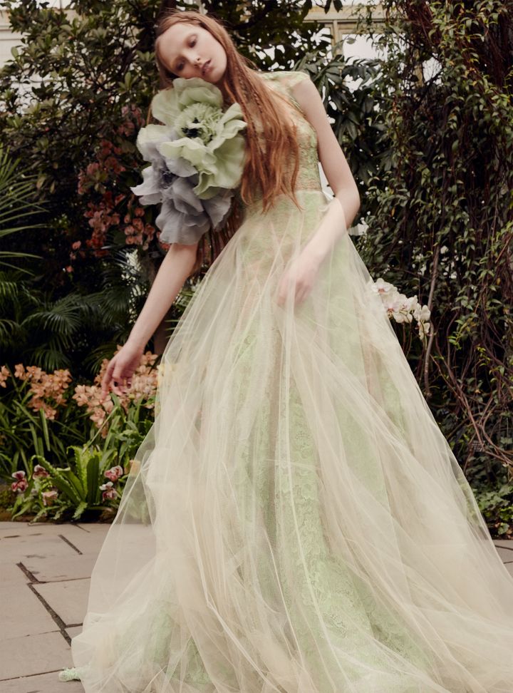 Vera Wang Renkli A Kesim Gelinlik