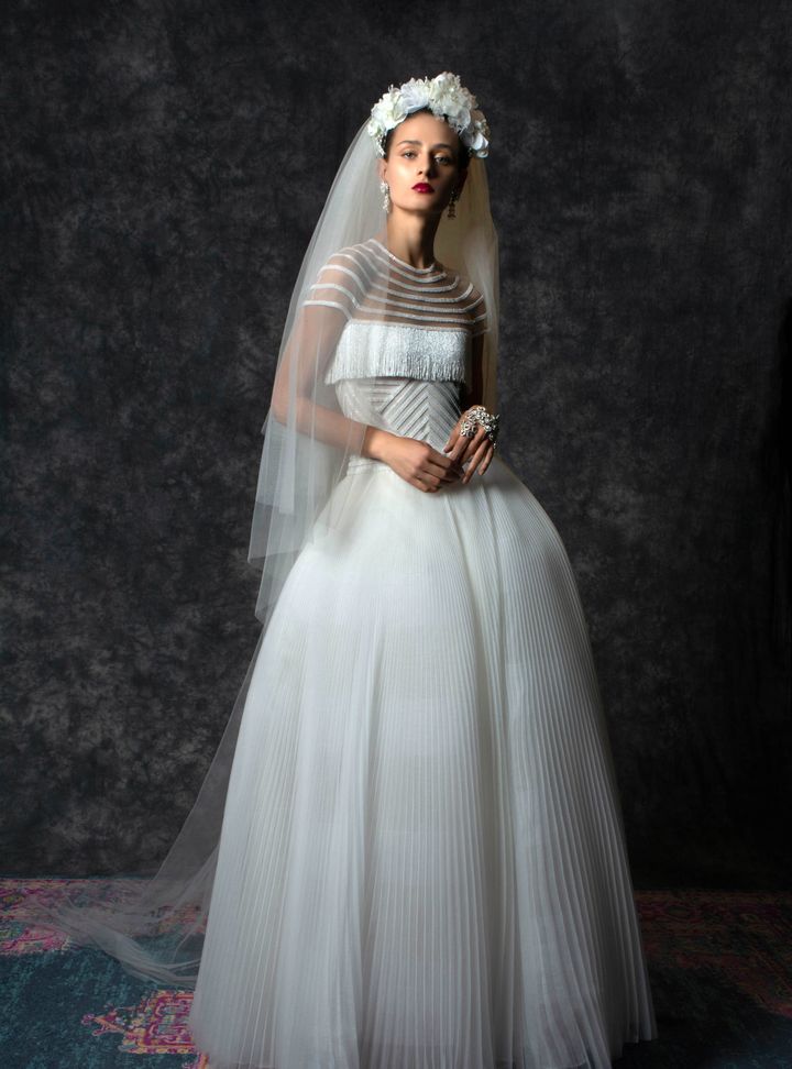 Naeem Khan Geometrik Desenli Gelinlik