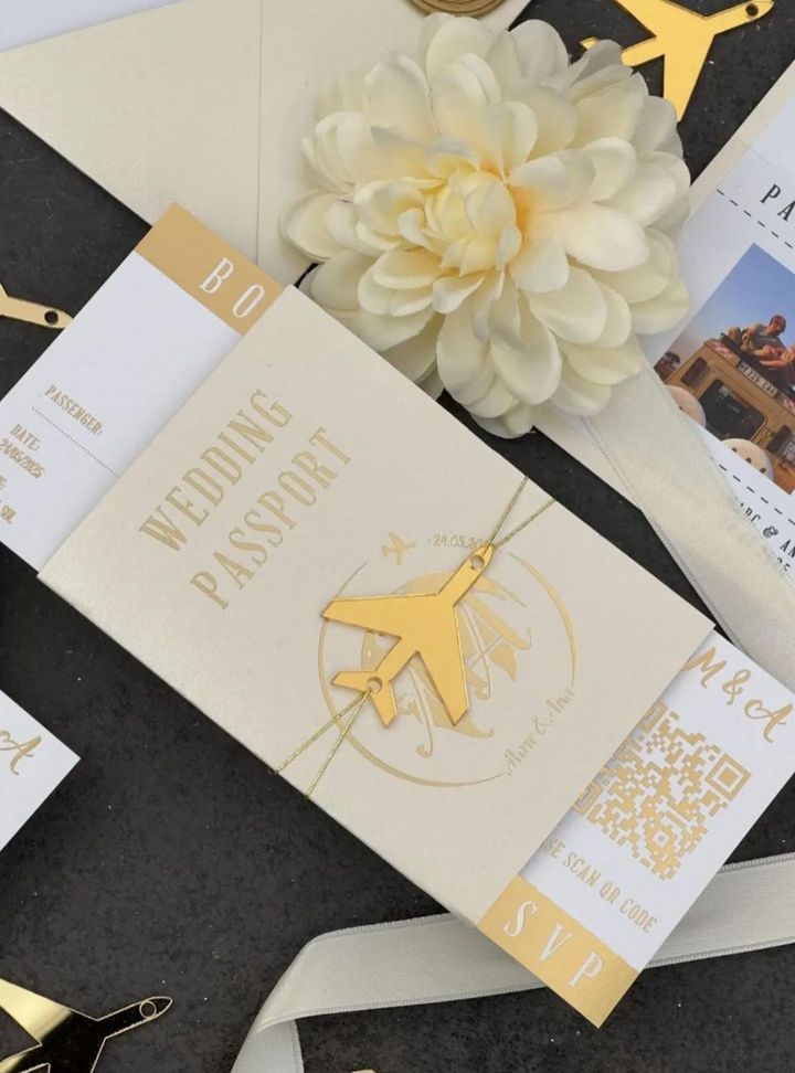 DVT-113-26 Düğün Pasaport Davetiye