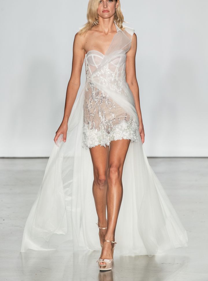 Inbal Dror Asimetrik Gelinlik