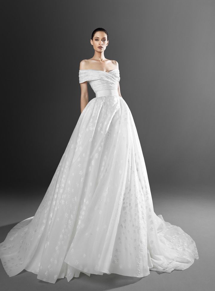 Zuhair Murad Düşük Omuz A Kesim Gelinlik