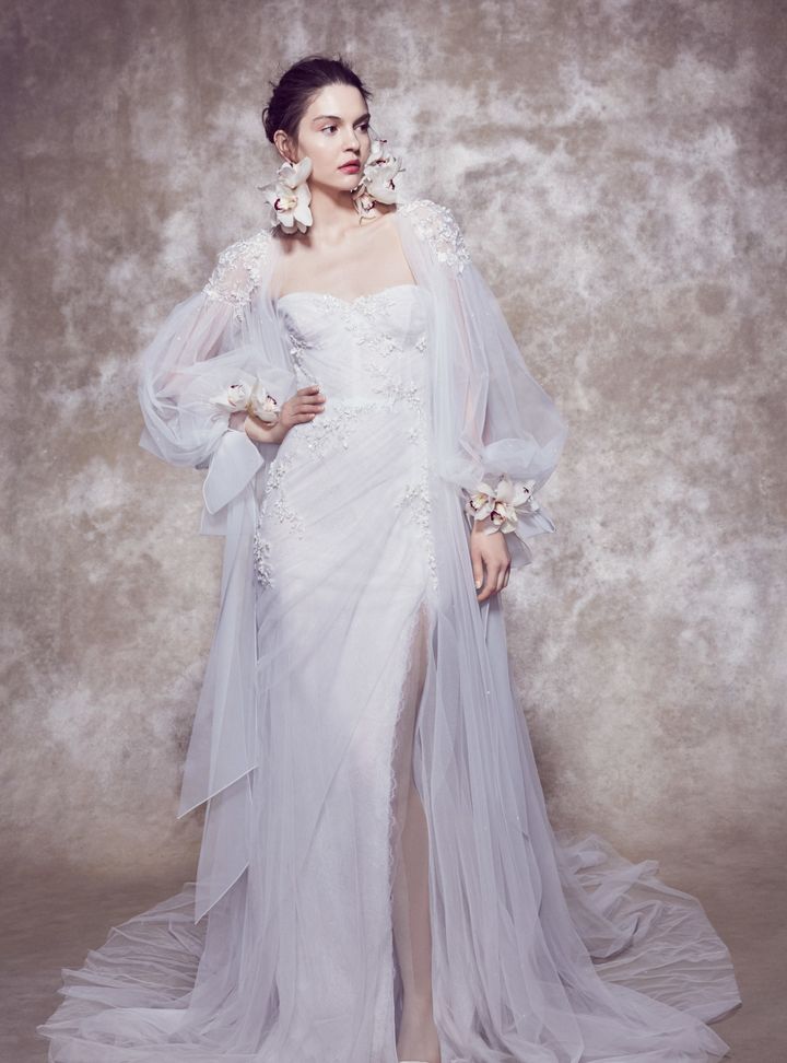 Marchesa Yırtmaçlı Gelinlik