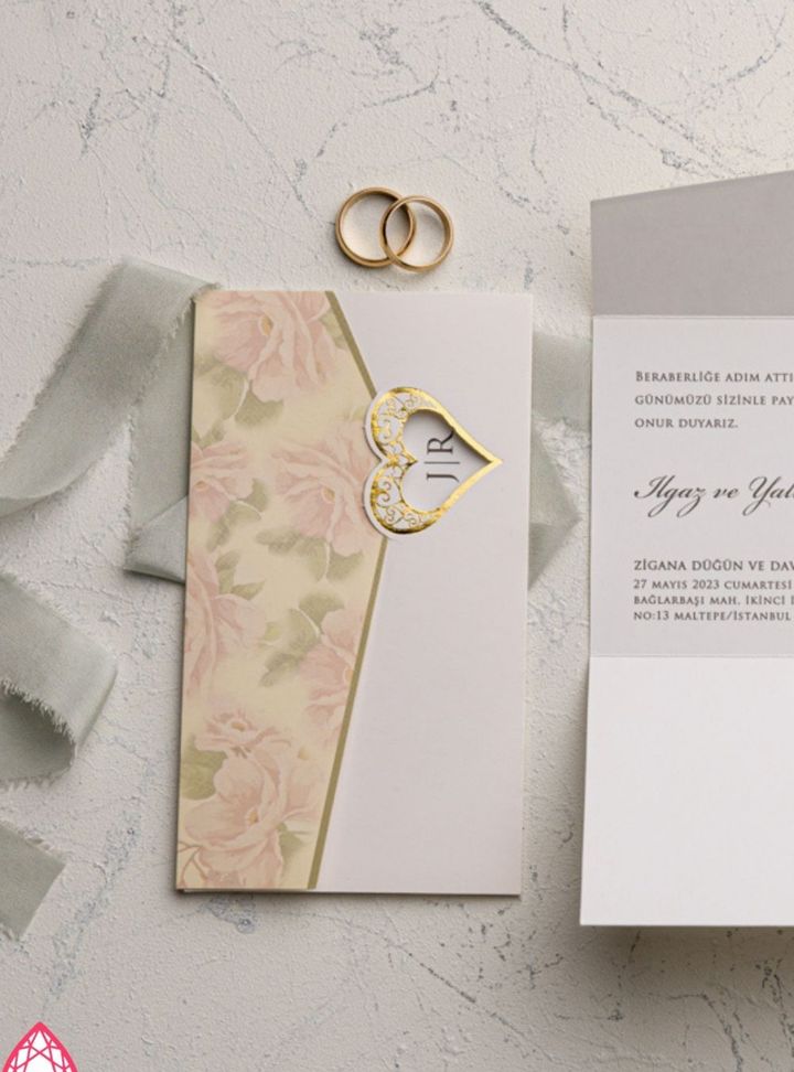 DVT-087-26 3 Boyutlu Düğün Davetiye