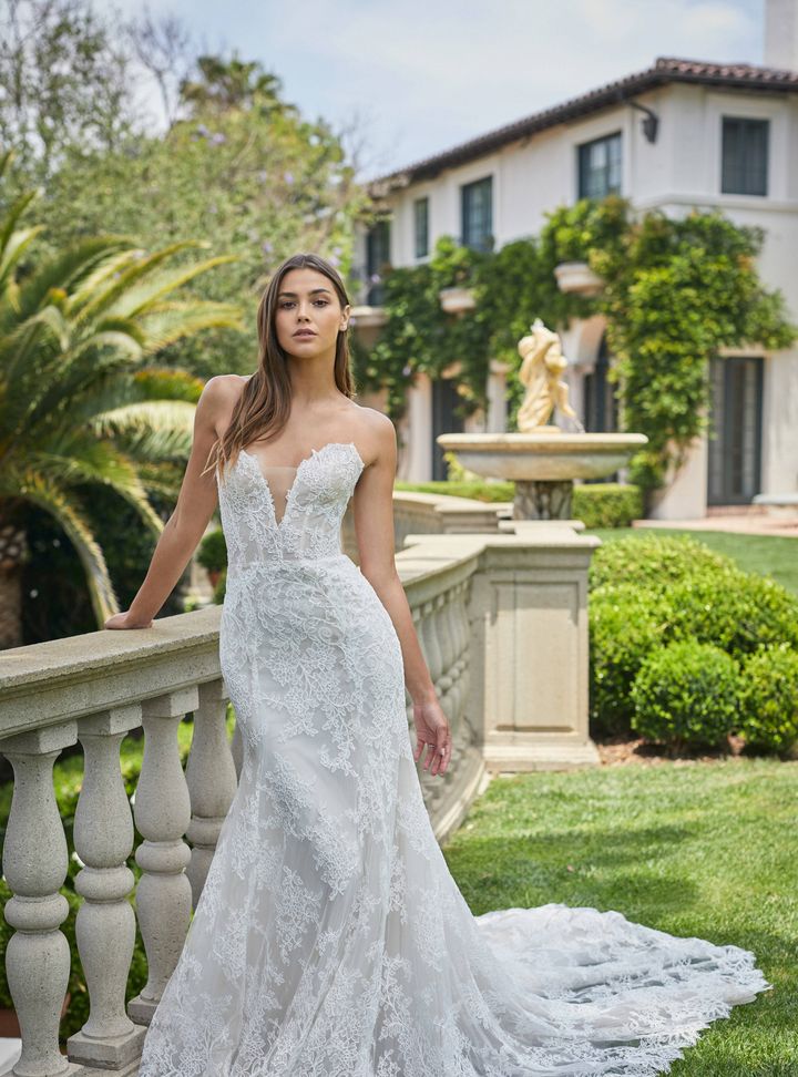 Monique Lhuillier Straplez Gelinlik